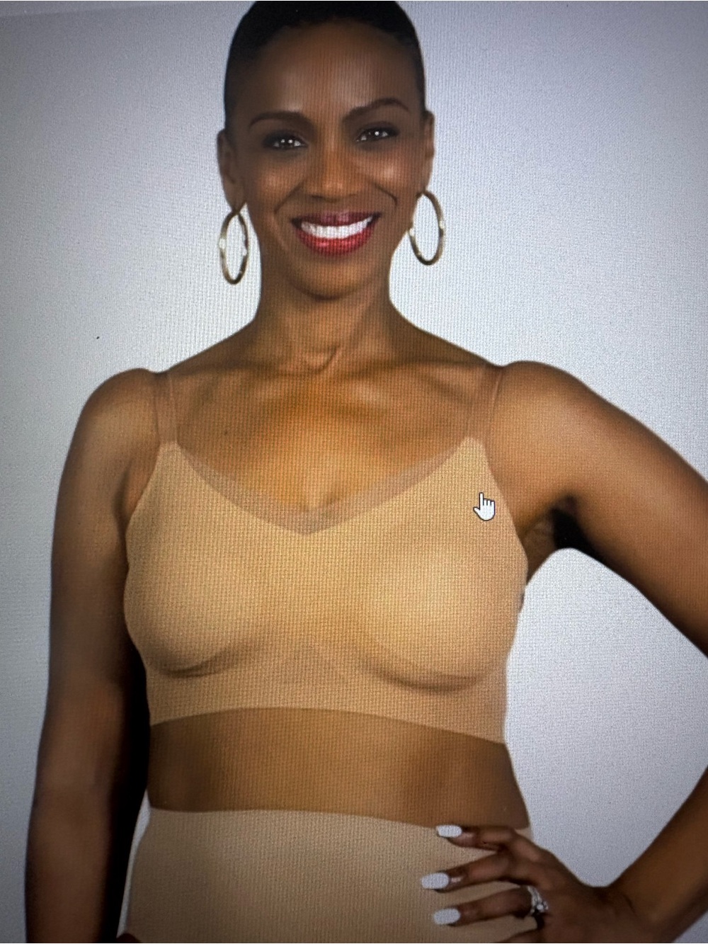 Rhonda Shear Invisible Edge Bra w/ Mesh cut out detail, 2X